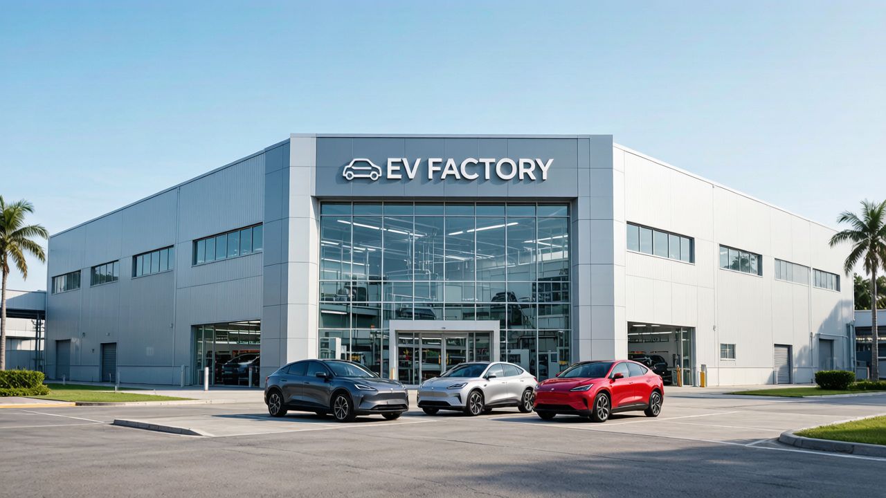modern-ev-factory-design-southeast-asia-exterior-architecture modern-ev-factory-design-southeast-asia-exterior-architecture