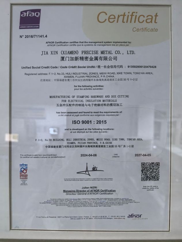 ISO 9001:2015 Certificate